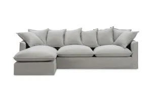 Venice Coastal Left-Hand Chaise Sofa, Grey, by Lounge Lovers by Lounge Lovers, a Sofas for sale on Style Sourcebook