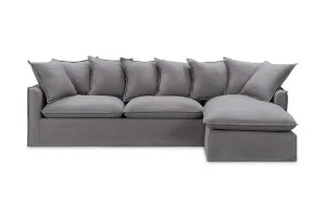 Venice Coastal Right-Hand Corner Sofa Bed, Light Grey, by Lounge Lovers by Lounge Lovers, a Sofa Beds for sale on Style Sourcebook