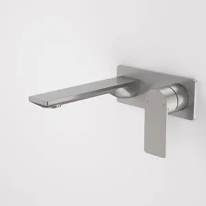 Caroma Urbane II 180mm Lead Free Wall Basin/Bath Mixer Rectangle Gunmetal by Caroma, a Bathroom Taps & Mixers for sale on Style Sourcebook