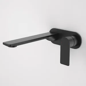 Caroma Urbane II 220mm Lead Free Wall Basin/Bath Mixer Round Matte Black by Caroma, a Bathroom Taps & Mixers for sale on Style Sourcebook