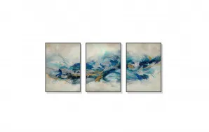 Set of 3 Abstract Universal Wall Art Canvas 3 sizes available 60cm x 40cm by Luxe Mirrors, a Artwork & Wall Decor for sale on Style Sourcebook