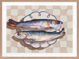 Catch of the Day Blue Framed Art Print by Urban Road, a Prints for sale on Style Sourcebook