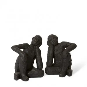 Thinking Man Bookends Set 2 - 14 x 12 x 17cm by Elme Living, a Statues & Ornaments for sale on Style Sourcebook