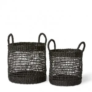 Chacha Basket Set 2 - 30 x 30 x 35cm by Elme Living, a Baskets & Boxes for sale on Style Sourcebook