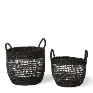Haider Basket Set 2 30x30x33cm 35x35x58cm by Elme Living, a Baskets & Boxes for sale on Style Sourcebook