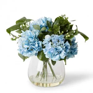 Hydrangea Berry Mix  in Allira Vase - 36 x 36 x 43cm by Elme Living, a Plants for sale on Style Sourcebook