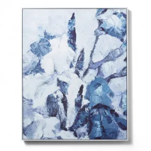 Snowy Blue Canvas Wall Art - 80 x 4.5 x 100cm by Elme Living, a Painted Canvases for sale on Style Sourcebook