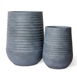 Knox Tall Stonelite Planter Set 2 (Outdoor) - 51/70cm by Elme Living, a Baskets, Pots & Window Boxes for sale on Style Sourcebook