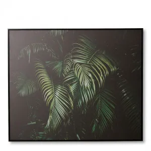 Palm Canvas Wall Art - 100 x 4 x 120cm by Elme Living, a Painted Canvases for sale on Style Sourcebook