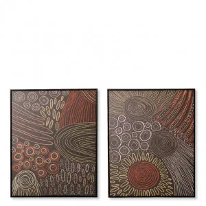 Tarcoola Canvas Wall Art 2 Assorted - 80 x 4 x 100cm by Elme Living, a Painted Canvases for sale on Style Sourcebook