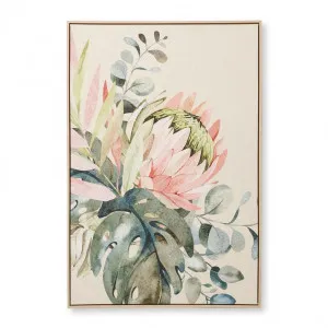 King Protea Canvas Wall Art - 80 x 4 x 120cm by Elme Living, a Painted Canvases for sale on Style Sourcebook