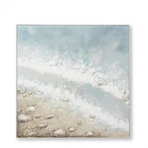 Sea Change Hand Painted Wall Art - 100 x 5 x 100cm by Elme Living, a Painted Canvases for sale on Style Sourcebook