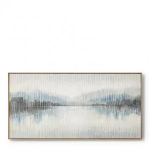 Sea Lake Hand Painted Wall Art - 60 x 5 x 120cm by Elme Living, a Painted Canvases for sale on Style Sourcebook