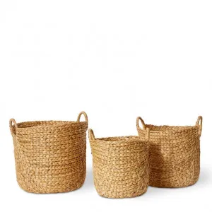 Carlita Basket Set 3 30x30x38cm 36x36x42cm 40x40x46cm by Elme Living, a Baskets & Boxes for sale on Style Sourcebook