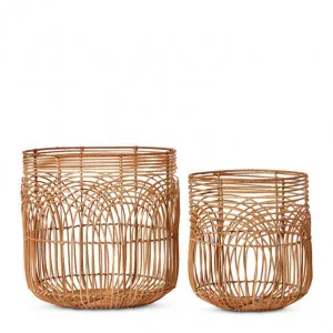 Darcia Basket Set 2 30x30x34cm 40x40x40cm by Elme Living, a Baskets & Boxes for sale on Style Sourcebook