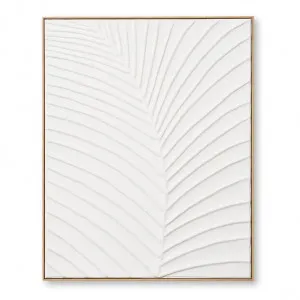 Brooklyn Palm 3D Hand Painted Wall Art - 80 x 5 x 100cm by Elme Living, a Painted Canvases for sale on Style Sourcebook