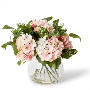 Hydrangea Berry Mix  in Allira Vase - 36 x 36 x 43cm by Elme Living, a Plants for sale on Style Sourcebook
