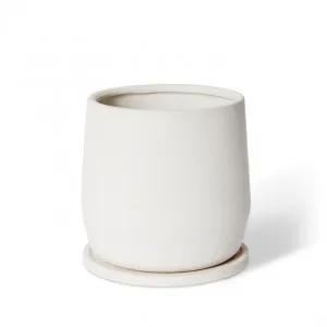 Mason Pot w. Saucer - 22 x 22 x 22cm by Elme Living, a Plant Holders for sale on Style Sourcebook