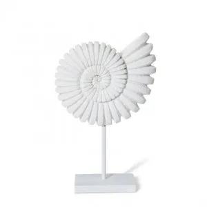Sea Shell Stand Sculpture - 20 x 9 x 30cm by Elme Living, a Statues & Ornaments for sale on Style Sourcebook