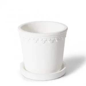 Sophia Pot w. Saucer - 11 x 11 x 11cm by Elme Living, a Plant Holders for sale on Style Sourcebook