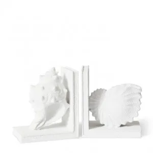 Conch Shell Bookends Set 2 - 23 x 17 x 15cm by Elme Living, a Statues & Ornaments for sale on Style Sourcebook