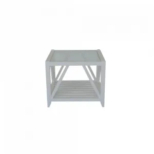 Samuel' Oak & Glass Coffee Table White by Style My Home, a Coffee Table for sale on Style Sourcebook
