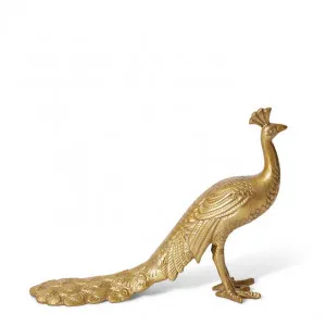 Peacock Sculpture - 26cm x 10cm by James Lane, a Decor for sale on Style Sourcebook