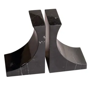 Violino Bookends in Marble - Black by Urban Road, a Desk Decor for sale on Style Sourcebook