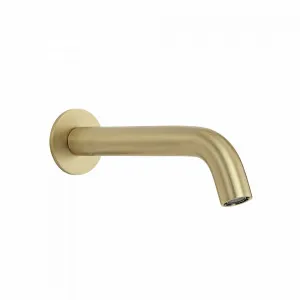 Buildmat Mira Brushed Brass Gold Wallspout by Buildmat, a Bathroom Taps & Mixers for sale on Style Sourcebook