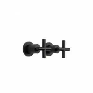 Buildmat Cora Matte Black Cross Tap Handles by Buildmat, a Bathroom Taps & Mixers for sale on Style Sourcebook