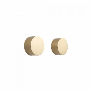 Buildmat Simon Brushed Brass Gold Simple Circle Handles by Buildmat, a Bathroom Taps & Mixers for sale on Style Sourcebook
