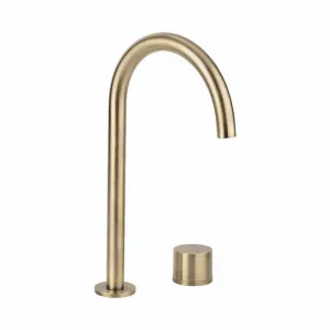 Milani Swivel Hob Mixer Set - Brushed Brass by ABI Interiors Pty Ltd, a Bathroom Taps & Mixers for sale on Style Sourcebook