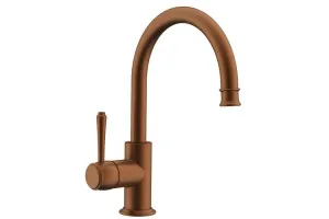 Eternal Gooseneck Basin Mixer Brush Copper by ADP, a Bathroom Taps & Mixers for sale on Style Sourcebook