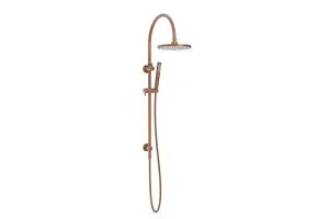 Soul Gooseneck Twin Shower Set Brushed Copper by ADP, a Shower Heads & Mixers for sale on Style Sourcebook