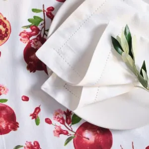 Canningvale Cucina Napkin 6 Pack - White, 100% Cotton, Hem Stitch by Canningvale, a Napkins for sale on Style Sourcebook