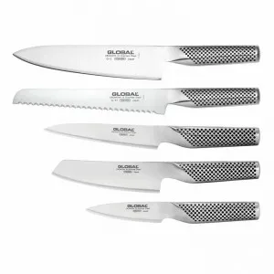 Global UKU 6 Piece Knife Block Set, Walnut by Global Knives, a Knives for sale on Style Sourcebook