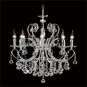 Persephone Asfour Crystal Chandelier, 8 Arm, Chrome by Vencha Lighting, a Chandeliers for sale on Style Sourcebook