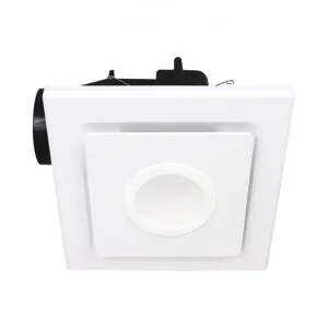 Emeline II 240 Ceiling Exhaust Fan with LED Light, Square, White by Mercator, a Exhaust Fans for sale on Style Sourcebook