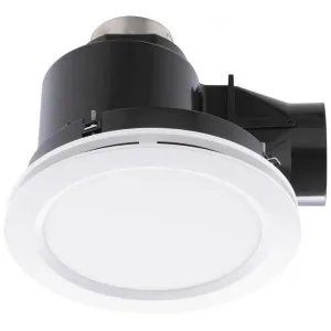 Revoline 240 Bathroom Exhaust Fan with CCT LED Light, White by Mercator, a Exhaust Fans for sale on Style Sourcebook