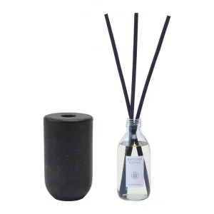 Aquanova Hammam Reed Diffuser & Natural Stone Holder Set, Gingembre, Dark Grey by Aquanova, a Candles for sale on Style Sourcebook