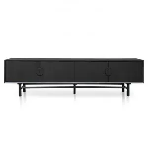 Glenorie Oak Timber 4 Door TV Unit, 210cm, Black by Conception Living, a Entertainment Units & TV Stands for sale on Style Sourcebook