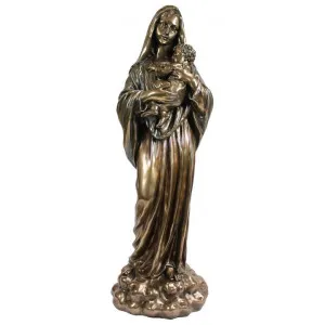 Large Cast Bronze Figurine of Mother Mary Holding Baby Jesus by Veronese, a Statues & Ornaments for sale on Style Sourcebook