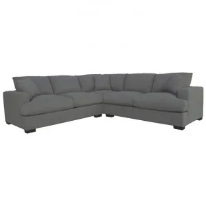 Bernardo Fabric Corner Sofa, 4 Seater, Light Grey by Dodicci, a Sofas for sale on Style Sourcebook