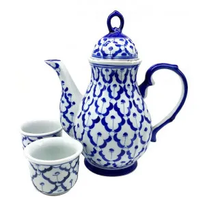 Miyako 3 Piece Hand Painted Ceramic Oriental Teapot & Cup Set, No.1 by LIVGGO, a Cups & Mugs for sale on Style Sourcebook
