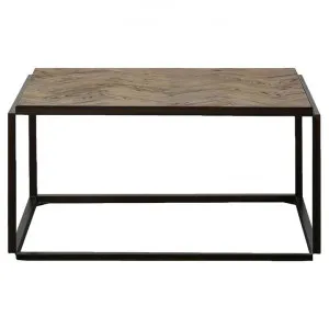 Lungro Reclaimed Elm & Metal Square Coffee Table, 90cm by Franklin Higgins, a Coffee Table for sale on Style Sourcebook