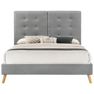 Marshall Fabric Platform Bed, Double, Light Slate by Brighton Home, a Beds & Bed Frames for sale on Style Sourcebook
