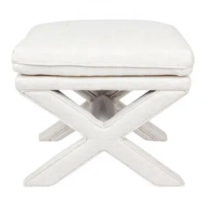 Candace Fabric Foot Stool, Oatmeal by Cozy Lighting & Living, a Stools for sale on Style Sourcebook