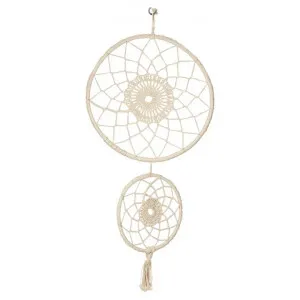 Boho Hand Knitted Cotton Dream Catcher by Casa Sano, a Wall Hangings & Decor for sale on Style Sourcebook