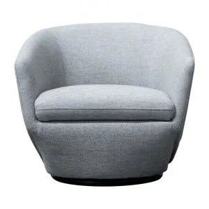 Mascot Fabric Swivel Lounge Armchair, Light Grey by Conception Living, a Chairs for sale on Style Sourcebook