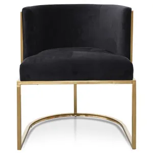 Calivil Velvet Fabric & Metal Lounge Chair by Conception Living, a Chairs for sale on Style Sourcebook